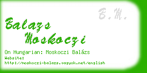 balazs moskoczi business card